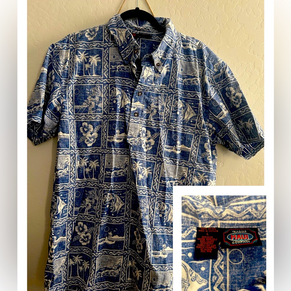 Maui Trading Company L Hawaiian shirt in EUC